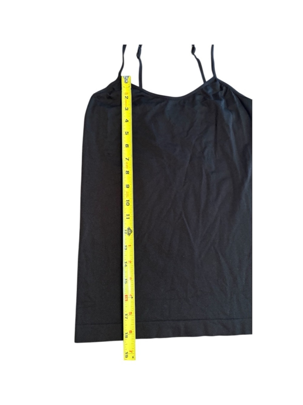 Y2K Lei Solid Black Adjustable Spaghetti Strap Cami Size L/XL Goth Grunge Indie - Picture 7 of 9